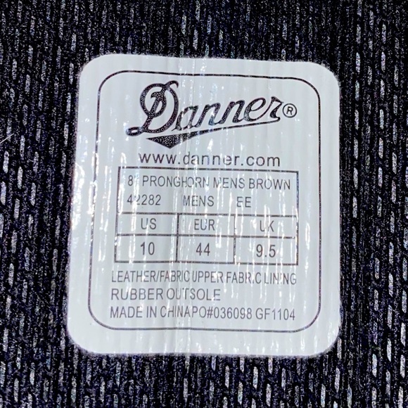 Danner Mens Size 10 Prong Horn Leather Brown Gore-Tex Hard Toe Outdoors Boots - Picture 9 of 9